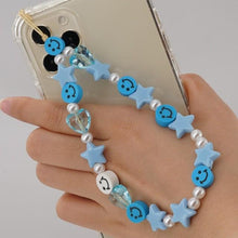 Load image into Gallery viewer, Shinus Phone Chain Lanyard Beads Mobile Phone Heishi Disc Crystal Beaded Cell Phone Chains 2021 LOVE Letter String Wristband