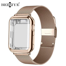 Load image into Gallery viewer, Milanese Watch Band + Case For Apple Watch Series 6 SE 5 4 40mm 44mm 38mm 42mm Stainless Steel Strap Wrist Bracelet for iwatch