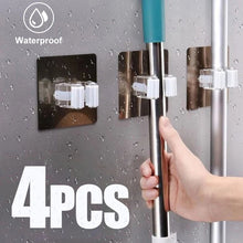 Load image into Gallery viewer, Multi-Purpose Hooks Mop Holder Wall Mounted Organizer,Brush Broom Hanger Hook Kitchen Bathroom Waterproof Wall Hook Self-Adhesiv