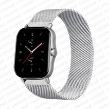 Load image into Gallery viewer, 20mm/22mm Magnetic band For Amazfit GTS/2/2e/GTS2 Mini/GTR 42mm/47mm/GTR2/2e/stratos 2/3 Metal Watch Bracelet Amazfit bip strap