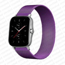 Load image into Gallery viewer, 20mm/22mm Magnetic band For Amazfit GTS/2/2e/GTS2 Mini/GTR 42mm/47mm/GTR2/2e/stratos 2/3 Metal Watch Bracelet Amazfit bip strap