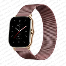 Load image into Gallery viewer, 20mm/22mm Magnetic band For Amazfit GTS/2/2e/GTS2 Mini/GTR 42mm/47mm/GTR2/2e/stratos 2/3 Metal Watch Bracelet Amazfit bip strap