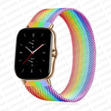 Load image into Gallery viewer, 20mm/22mm Magnetic band For Amazfit GTS/2/2e/GTS2 Mini/GTR 42mm/47mm/GTR2/2e/stratos 2/3 Metal Watch Bracelet Amazfit bip strap