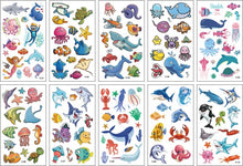 Load image into Gallery viewer, 10 Sheets/Set Children Cute Cartoon Unicorn Temporary Tattoo Stickers Baby Shower Kids Body Makeup Sticker Tattoos Football