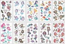 Load image into Gallery viewer, 10 Sheets/Set Children Cute Cartoon Unicorn Temporary Tattoo Stickers Baby Shower Kids Body Makeup Sticker Tattoos Football
