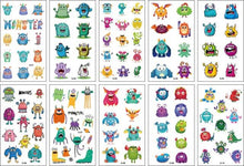 Load image into Gallery viewer, 10 Sheets/Set Children Cute Cartoon Unicorn Temporary Tattoo Stickers Baby Shower Kids Body Makeup Sticker Tattoos Football