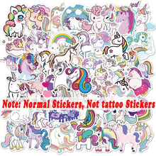Load image into Gallery viewer, 10 Sheets/Set Children Cute Cartoon Unicorn Temporary Tattoo Stickers Baby Shower Kids Body Makeup Sticker Tattoos Football