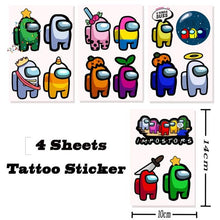 Load image into Gallery viewer, 10 Sheets/Set Children Cute Cartoon Unicorn Temporary Tattoo Stickers Baby Shower Kids Body Makeup Sticker Tattoos Football