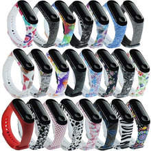 Load image into Gallery viewer, Sport Strap For Xiaomi Mi Band 3 4 5 6 Silicone Wristband Replace Mi band 4 Graffiti style Bracelet For Mi Band 6 band 5 straps