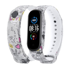 Load image into Gallery viewer, Sport Strap For Xiaomi Mi Band 3 4 5 6 Silicone Wristband Replace Mi band 4 Graffiti style Bracelet For Mi Band 6 band 5 straps