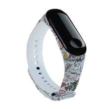 Load image into Gallery viewer, Sport Strap For Xiaomi Mi Band 3 4 5 6 Silicone Wristband Replace Mi band 4 Graffiti style Bracelet For Mi Band 6 band 5 straps
