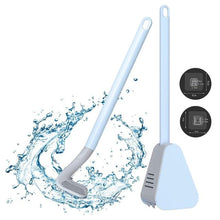 Load image into Gallery viewer, Silicone Bristles Toilet Brush and Holder for Bathroom Storage and Organization Compact Wall Hang Cleaning Kit WC Accessories
