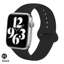 Load image into Gallery viewer, Silicone Strap For Apple Watch band 6 44mm 42mm 40mm 38mm Smart rubber watchband bracelet iWatch band for Series 6 SE 5 4 3 2 se