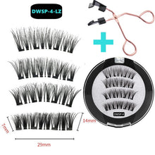 Load image into Gallery viewer, 3D magnetic eyelashes With 3/4 Magnets handmade makeup Mink eyelashes extended false eyelashes Reusable false eyelashes Dropship