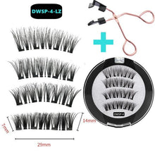 Load image into Gallery viewer, 3D magnetic eyelashes With 3/4 Magnets handmade makeup Mink eyelashes extended false eyelashes Reusable false eyelashes Dropship
