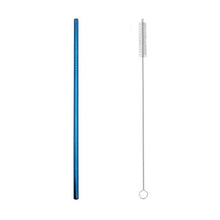 Load image into Gallery viewer, 2pcs Stainless Steel Straw Reusable Metal Drinking Straw Wholesale With Cleaning Brush Eco Friendly Party Bar Accessory