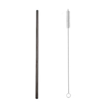 Load image into Gallery viewer, 2pcs Stainless Steel Straw Reusable Metal Drinking Straw Wholesale With Cleaning Brush Eco Friendly Party Bar Accessory