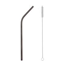 Load image into Gallery viewer, 2pcs Stainless Steel Straw Reusable Metal Drinking Straw Wholesale With Cleaning Brush Eco Friendly Party Bar Accessory