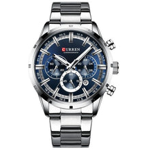 Load image into Gallery viewer, CURREN Men Watch Top Brand Luxury Sports Quartz Mens Watches Full Steel Waterproof Chronograph Wristwatch Men Relogio Masculino