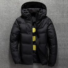 Load image into Gallery viewer, Winter Warm Men Jacket Coat Casual Autumn Stand Collar Puffer Thick Hat White Duck Parka Male Men's Winter Down Jacket With Hood