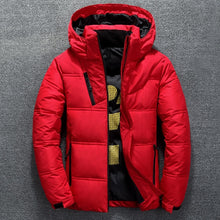 Load image into Gallery viewer, Winter Warm Men Jacket Coat Casual Autumn Stand Collar Puffer Thick Hat White Duck Parka Male Men's Winter Down Jacket With Hood