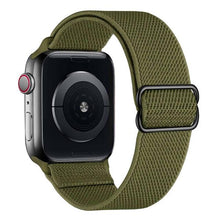 Load image into Gallery viewer, Scrunchie Strap for Apple watch band 44mm 40mm 45mm 41mm 38mm 42mm Elastic Nylon solo Loop bracelet iWatch series 3 4 5 6 se 7