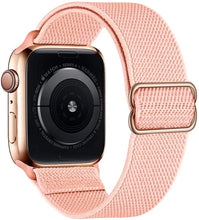 Load image into Gallery viewer, Scrunchie Strap for Apple watch band 44mm 40mm 45mm 41mm 38mm 42mm Elastic Nylon solo Loop bracelet iWatch series 3 4 5 6 se 7