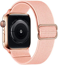Load image into Gallery viewer, Scrunchie Strap for Apple watch band 44mm 40mm 45mm 41mm 38mm 42mm Elastic Nylon solo Loop bracelet iWatch series 3 4 5 6 se 7