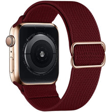 Load image into Gallery viewer, Scrunchie Strap for Apple watch band 44mm 40mm 45mm 41mm 38mm 42mm Elastic Nylon solo Loop bracelet iWatch series 3 4 5 6 se 7