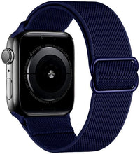 Load image into Gallery viewer, Scrunchie Strap for Apple watch band 44mm 40mm 45mm 41mm 38mm 42mm Elastic Nylon solo Loop bracelet iWatch series 3 4 5 6 se 7