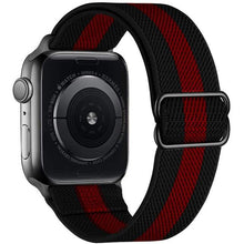 Load image into Gallery viewer, Scrunchie Strap for Apple watch band 44mm 40mm 45mm 41mm 38mm 42mm Elastic Nylon solo Loop bracelet iWatch series 3 4 5 6 se 7