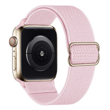 Load image into Gallery viewer, Scrunchie Strap for Apple watch band 44mm 40mm 45mm 41mm 38mm 42mm Elastic Nylon solo Loop bracelet iWatch series 3 4 5 6 se 7