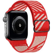 Load image into Gallery viewer, Scrunchie Strap for Apple watch band 44mm 40mm 45mm 41mm 38mm 42mm Elastic Nylon solo Loop bracelet iWatch series 3 4 5 6 se 7