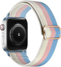Load image into Gallery viewer, Scrunchie Strap for Apple watch band 44mm 40mm 45mm 41mm 38mm 42mm Elastic Nylon solo Loop bracelet iWatch series 3 4 5 6 se 7