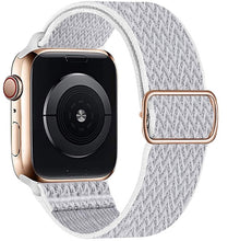 Load image into Gallery viewer, Scrunchie Strap for Apple watch band 44mm 40mm 45mm 41mm 38mm 42mm Elastic Nylon solo Loop bracelet iWatch series 3 4 5 6 se 7