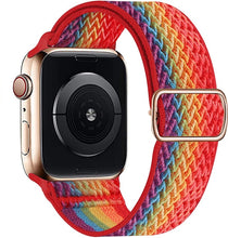 Load image into Gallery viewer, Scrunchie Strap for Apple watch band 44mm 40mm 45mm 41mm 38mm 42mm Elastic Nylon solo Loop bracelet iWatch series 3 4 5 6 se 7