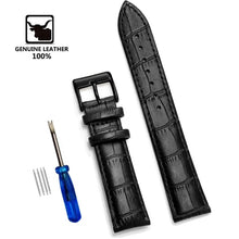 Load image into Gallery viewer, Genuine Leather Watchbands 12/14/16/18/20/22/24 mm Watch Band Strap Steel Pin buckle High Quality Wrist Belt Bracelet + Tool