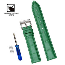 Load image into Gallery viewer, Genuine Leather Watchbands 12/14/16/18/20/22/24 mm Watch Band Strap Steel Pin buckle High Quality Wrist Belt Bracelet + Tool