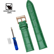 Load image into Gallery viewer, Genuine Leather Watchbands 12/14/16/18/20/22/24 mm Watch Band Strap Steel Pin buckle High Quality Wrist Belt Bracelet + Tool