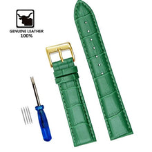 Load image into Gallery viewer, Genuine Leather Watchbands 12/14/16/18/20/22/24 mm Watch Band Strap Steel Pin buckle High Quality Wrist Belt Bracelet + Tool