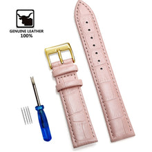 Load image into Gallery viewer, Genuine Leather Watchbands 12/14/16/18/20/22/24 mm Watch Band Strap Steel Pin buckle High Quality Wrist Belt Bracelet + Tool