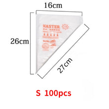 Load image into Gallery viewer, 100 PCS Disposable Pastry Bag S/M/L Confectionery Bags Cake Cream Icing Fondant Decorating Kitchen Baking Piping Bag Tools