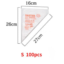 Load image into Gallery viewer, 100 PCS Disposable Pastry Bag S/M/L Confectionery Bags Cake Cream Icing Fondant Decorating Kitchen Baking Piping Bag Tools