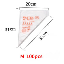 Load image into Gallery viewer, 100 PCS Disposable Pastry Bag S/M/L Confectionery Bags Cake Cream Icing Fondant Decorating Kitchen Baking Piping Bag Tools