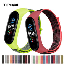 Load image into Gallery viewer, Bracelet for mi band 6 5 Strap Nylon Sport loop watch Belt pulsera correa Miband strap Wristband for xiaomi Mi band 4 3 Bracelet