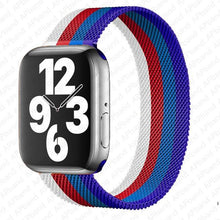 Load image into Gallery viewer, Strap For Apple watch band 44mm 40mm 38mm 42mm metal Magnetic Loop correa Accessories bracelet iWatch serie 4 3 SE 6 7 45mm 41mm