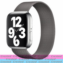 Load image into Gallery viewer, Strap For Apple watch band 44mm 40mm 38mm 42mm metal Magnetic Loop correa Accessories bracelet iWatch serie 4 3 SE 6 7 45mm 41mm