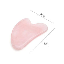 Load image into Gallery viewer, Rose Quartz Face Massager Gua Sha Scraper Natural Jade Stone Skin Care Massager for Body Facial Neck Back Beauty Health Eye SPA