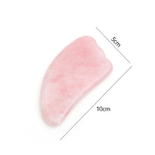 Load image into Gallery viewer, Rose Quartz Face Massager Gua Sha Scraper Natural Jade Stone Skin Care Massager for Body Facial Neck Back Beauty Health Eye SPA