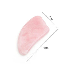 Load image into Gallery viewer, Rose Quartz Face Massager Gua Sha Scraper Natural Jade Stone Skin Care Massager for Body Facial Neck Back Beauty Health Eye SPA
